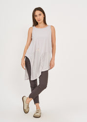 Gray triangle forward model long tank top