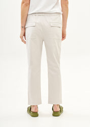 Casual pants with a belt Stone