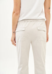 Casual pants with a belt Stone