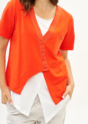 עליונית טריקו שילוב סרט כתום