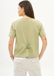 עליונית טריקו שילוב סרט ירוק