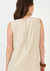 Sleeveless Stone Pocket Dress