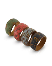 צמיד עץ צבוע מסורק חום