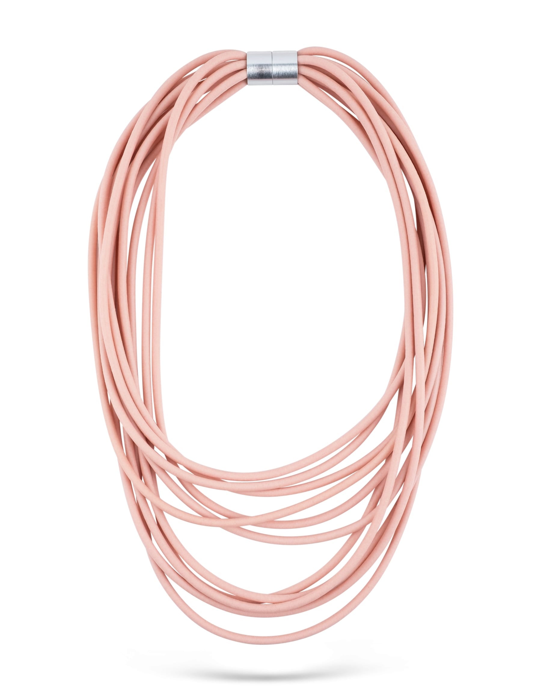 Thin pink silicone strap necklace