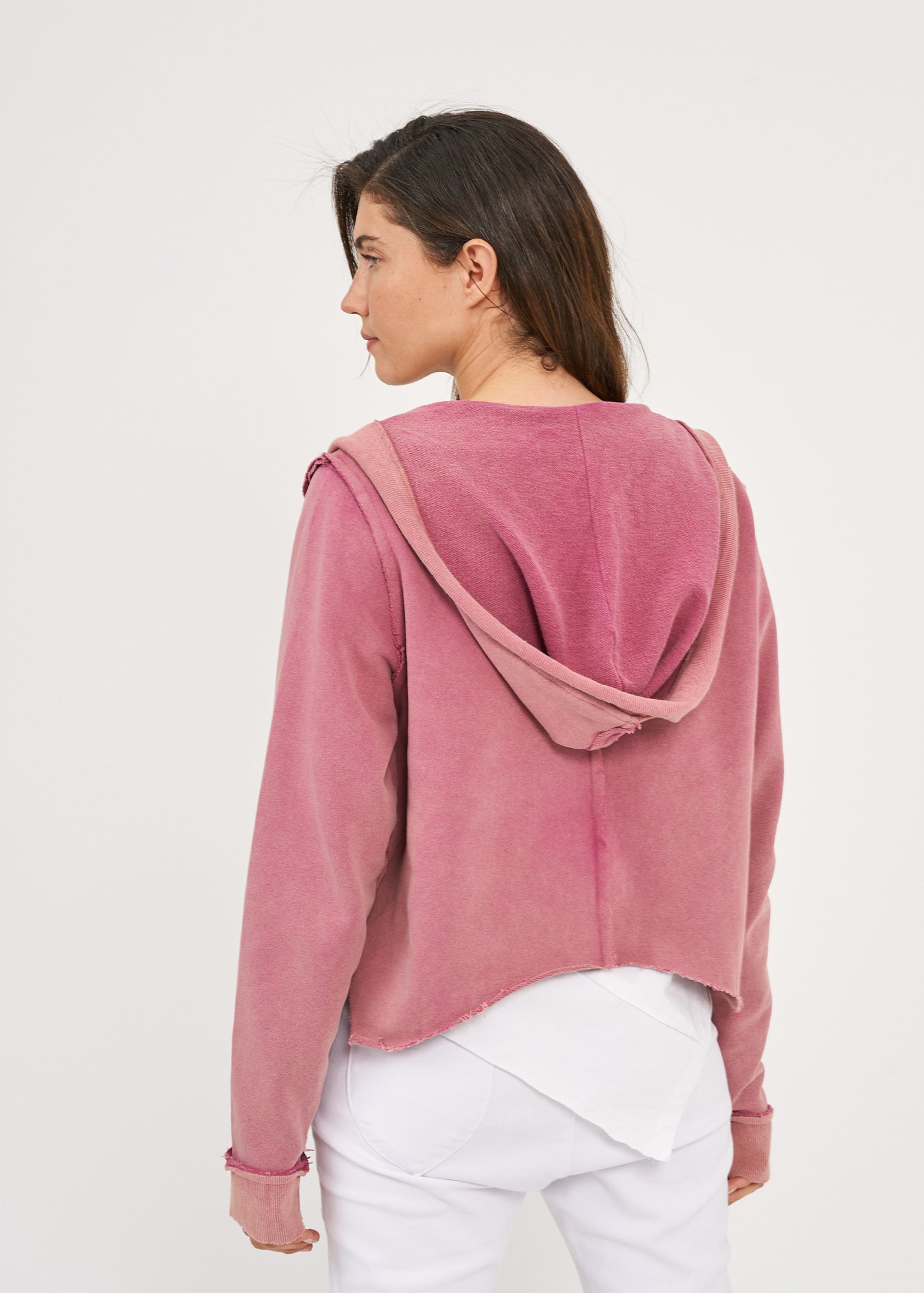 עליונית ווש פתוחה שילוב ריב וכובע ורוד ווש