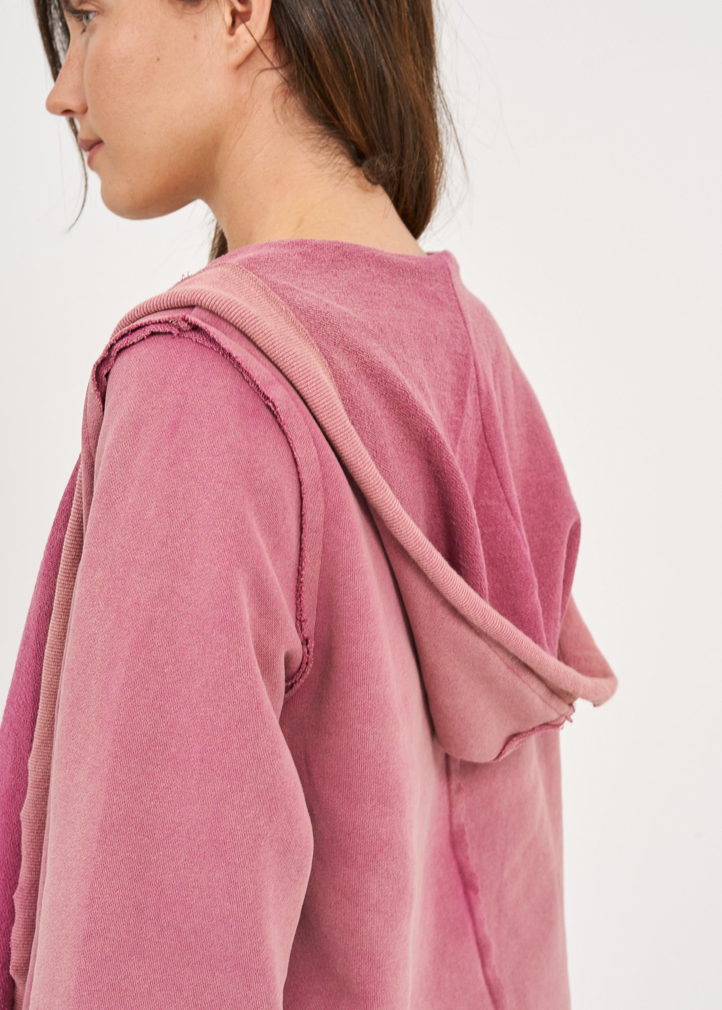 עליונית ווש פתוחה שילוב ריב וכובע ורוד ווש