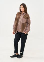 נעלי נוחות מעור סיגרה אסימטרית ושרוכי גומי שחור