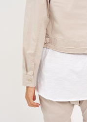 Jacket with two front pockets, Stone cut extension