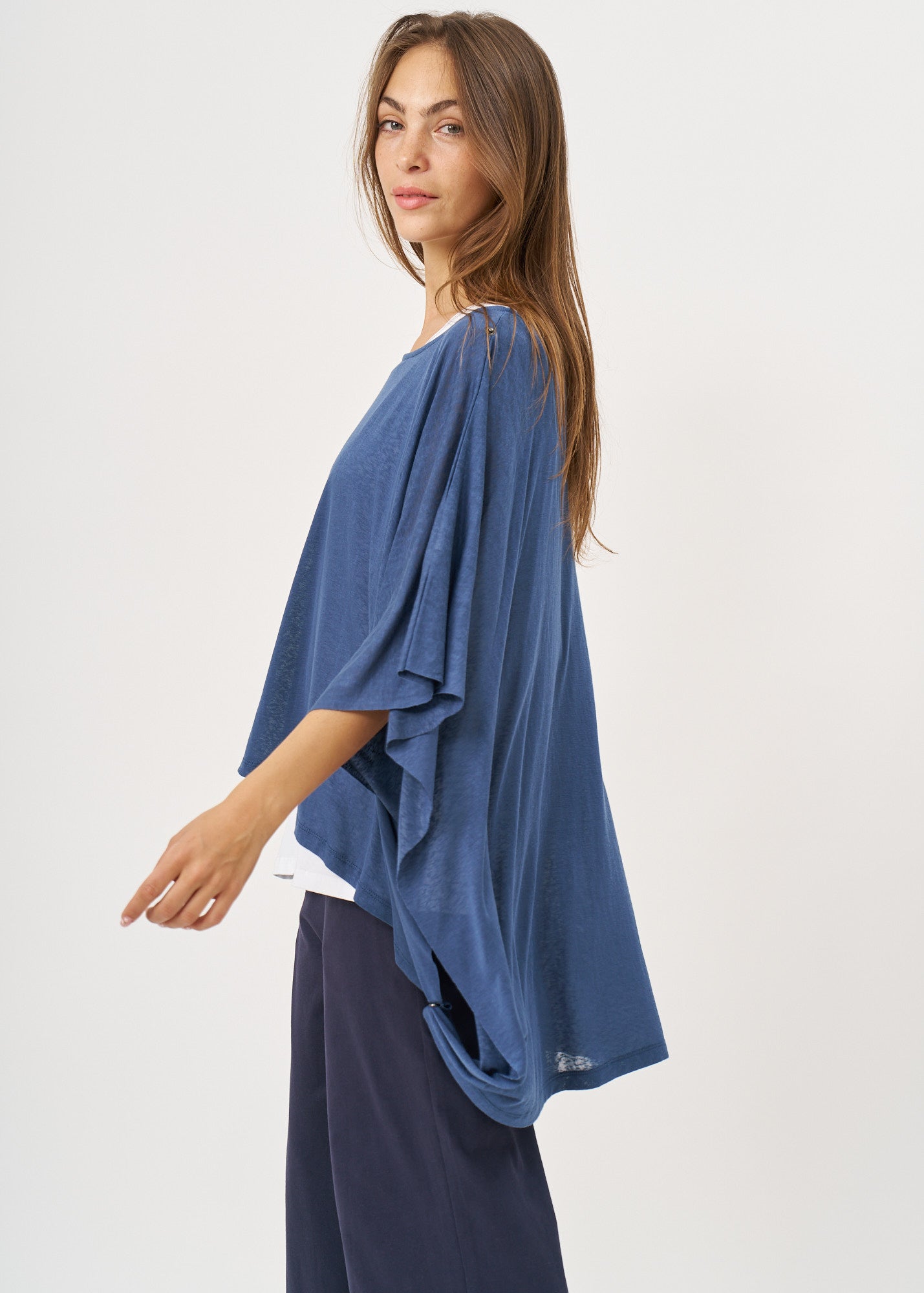 Versatile dark blue slab top