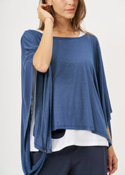 Versatile dark blue slab top