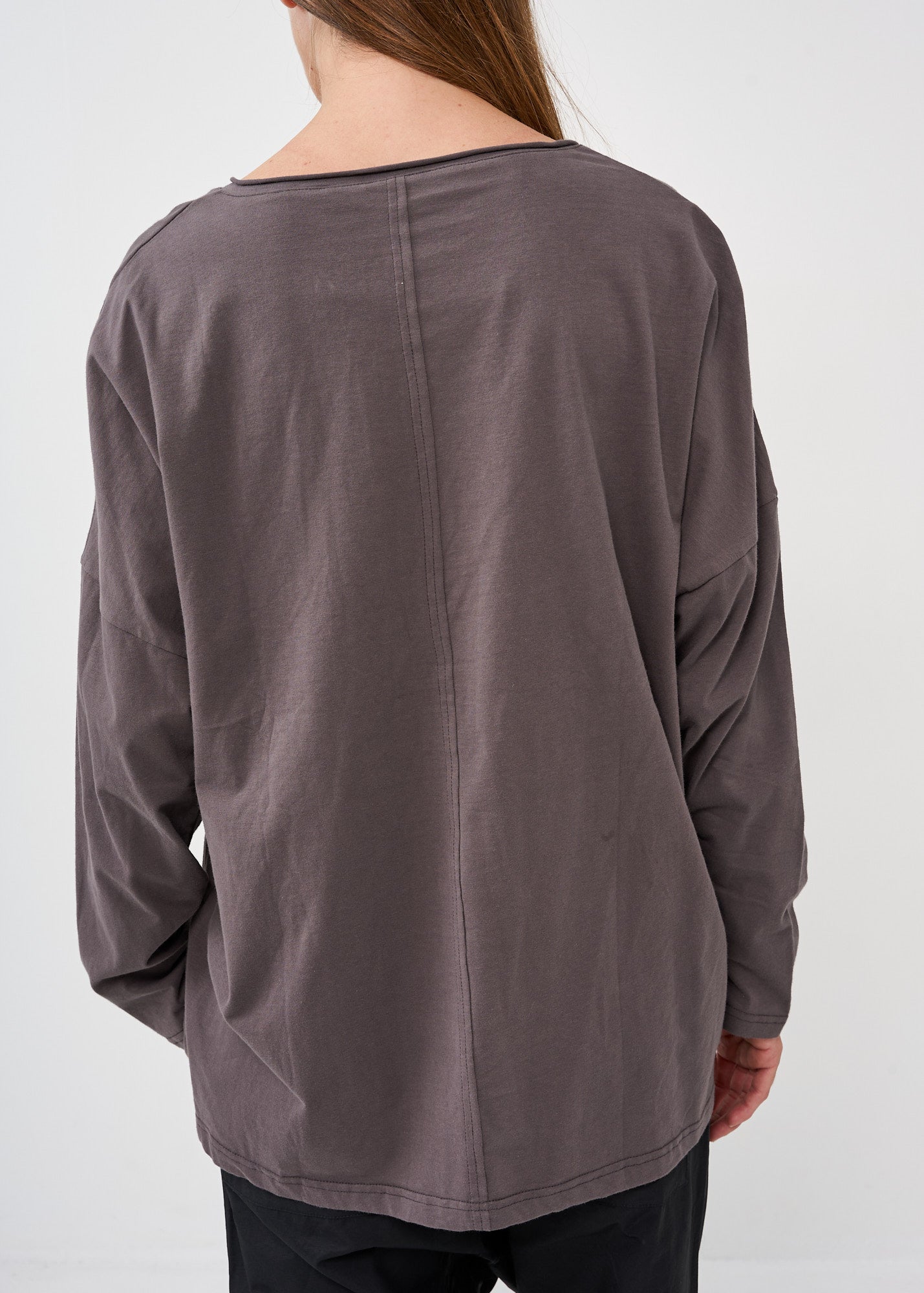 חולצה שרוול ארוך שתי כפתרות חום