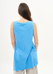 גופייה אלכסונית עם כיס כחול