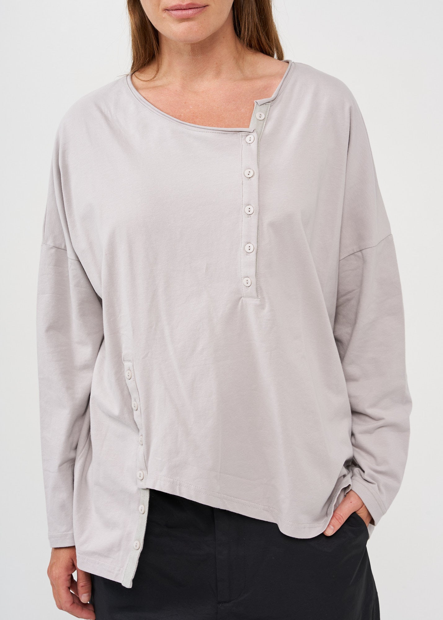 חולצה שרוול ארוך שתי כפתרות סטון