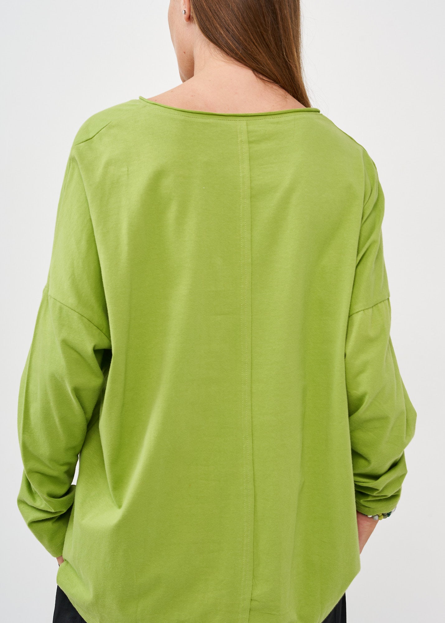 חולצה שרוול ארוך שתי כפתרות ירוק