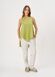 גופייה מתרחבת סיומת שפיצים ירוק