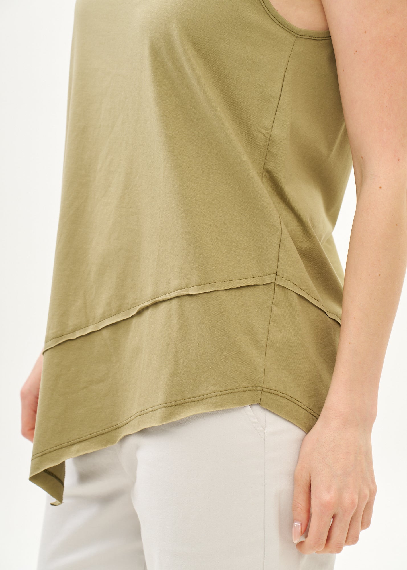 Spaghetti tank top Spitz Kadima green