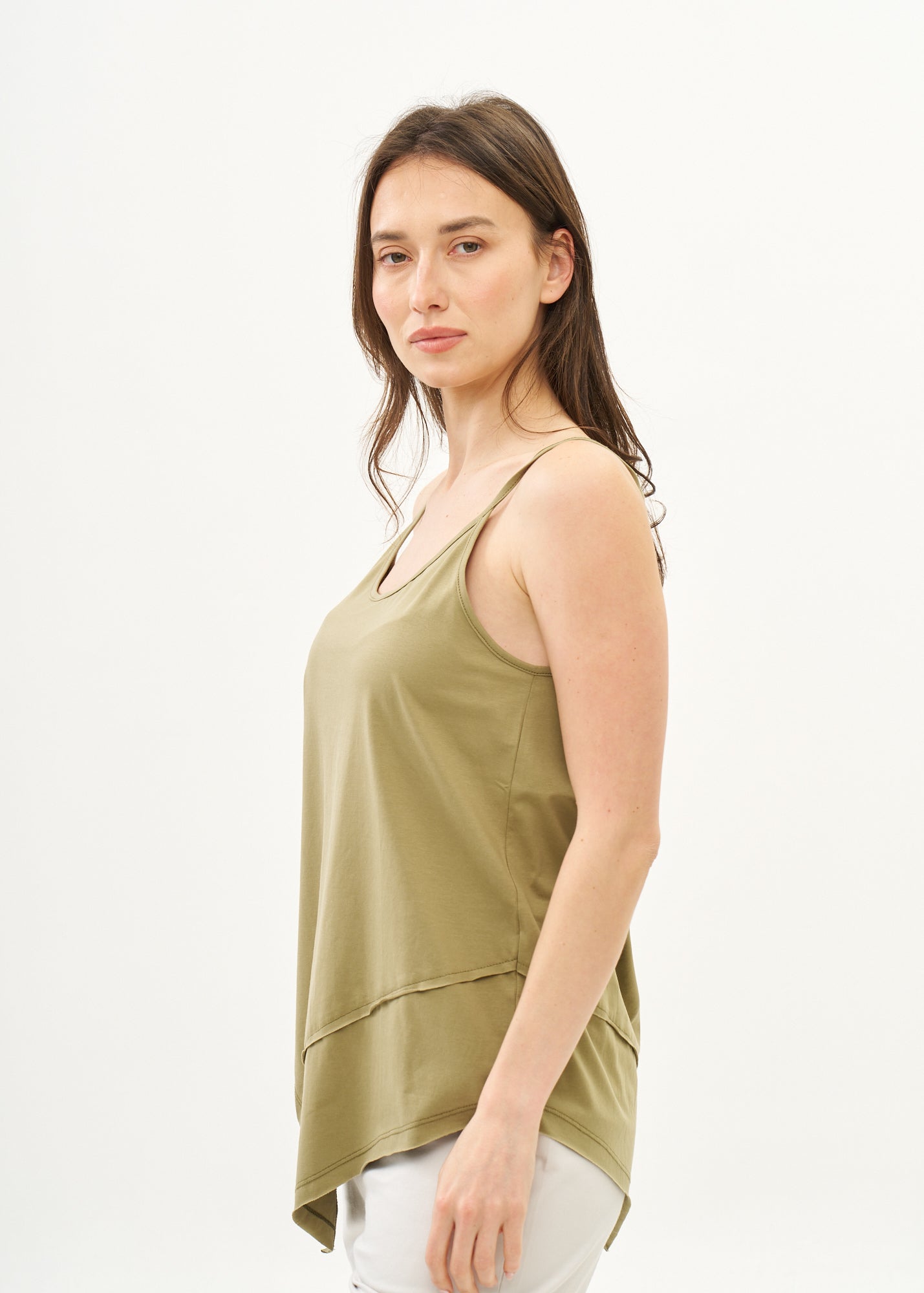 Spaghetti tank top Spitz Kadima green