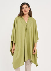 Slim green button-down top