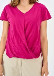 Turned key v-end shirt purple