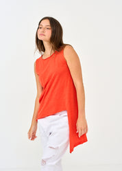 גופיית סלאב סיומת אסימטרית כתום