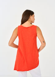 גופיית סלאב סיומת אסימטרית כתום