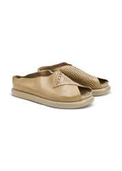 כפכפי נשים שילוב עור מחורר אפור