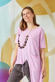 Brown Perforated Coconut Button Chain