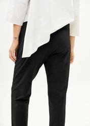 מכנסיים בוי טריקו עם כפתורים שחור