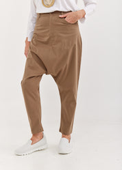 מכנסיים שקי עם סרט חום