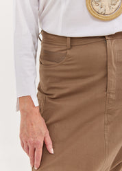 מכנסיים שקי עם סרט חום