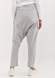 מכנסיים שקי עם סרט אפור