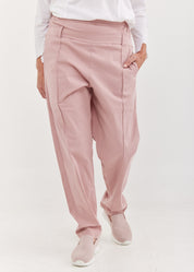 Pink double belt pants