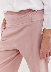 Pink double belt pants