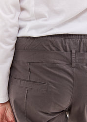 Dark gray double belt pants