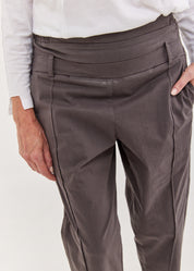 Dark gray double belt pants
