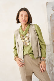 שרשרת נייר ממוחזר מיקס שטוחים זהב בז'