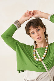 צמיד עור עם קובית מתכת שטוחה רקועה שחור