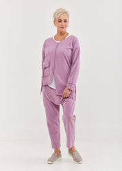 מכנסיים בוי קלאסיים חתכים אלכסוניים ורוד