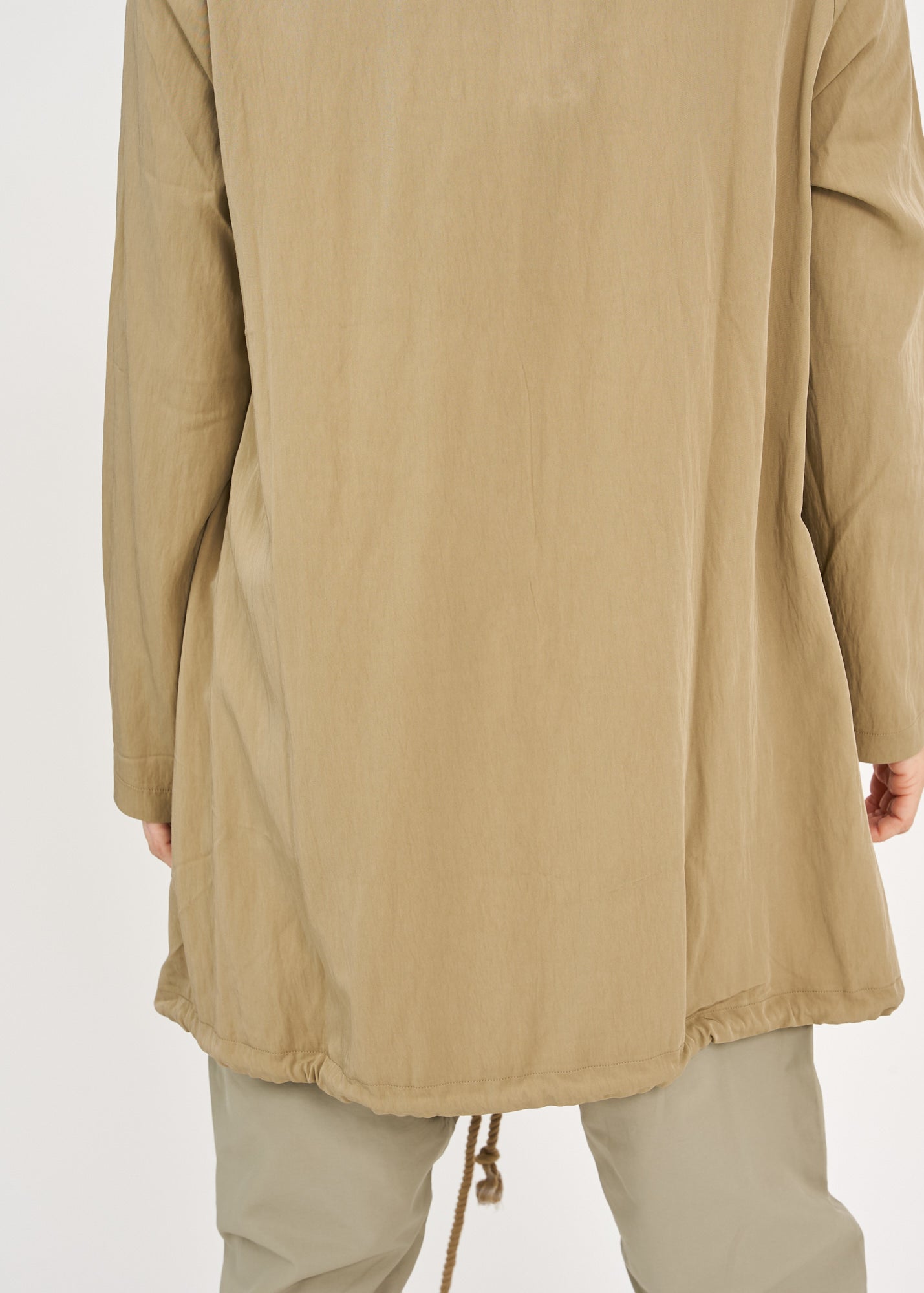 עליונית שרוול ארוך שני רוכסנים חום