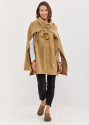 חצאית שכמיה קשירה מקדימה חום