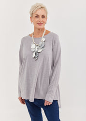 חולצת סולוניקי ארוכה שרוול ארוך אפור