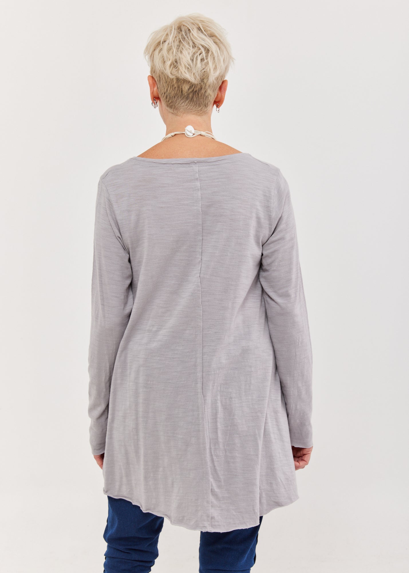 חולצת סולוניקי ארוכה שרוול ארוך אפור