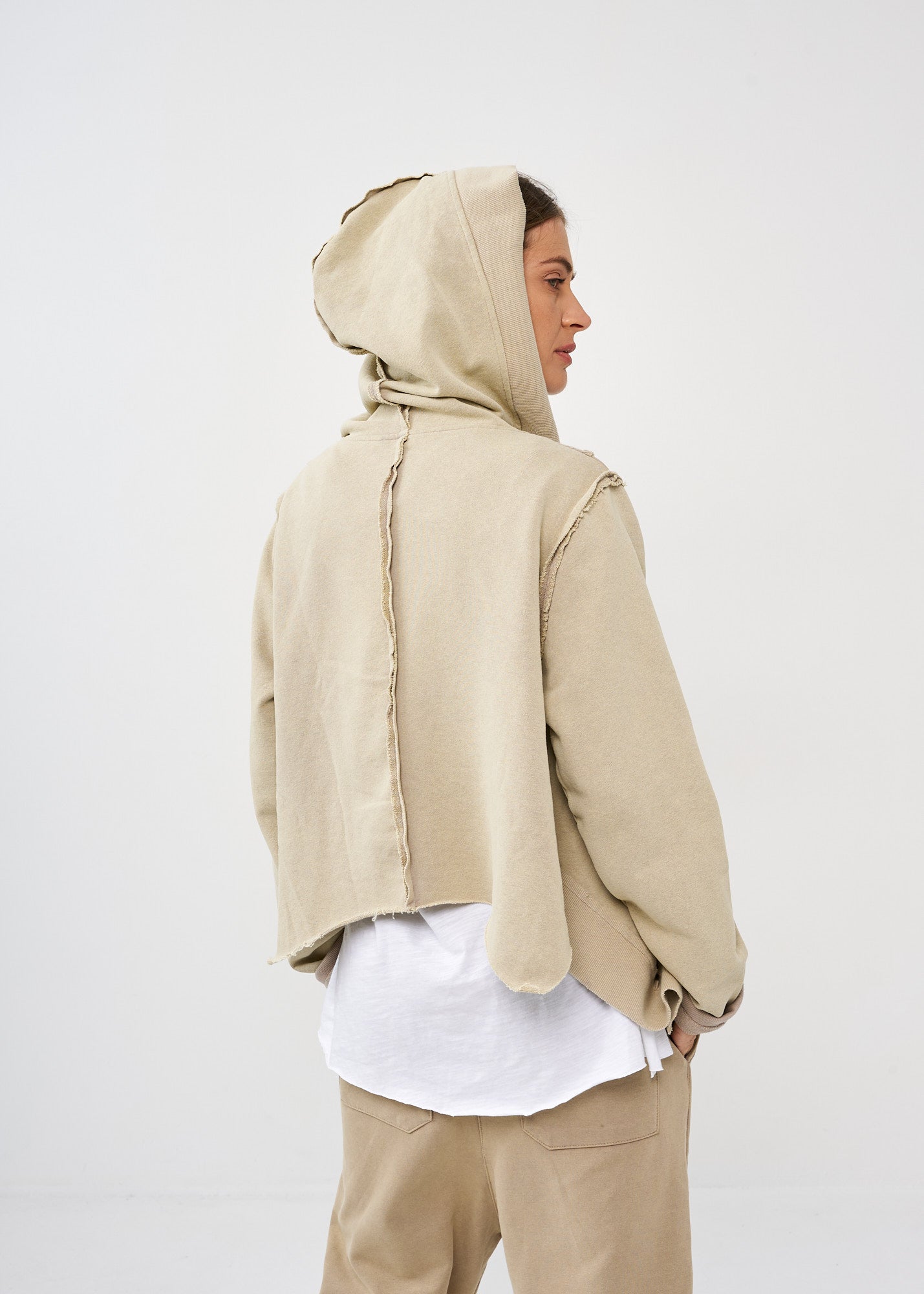 עליונית ווש פתוחה שילוב ריב וכובע חום ווש