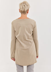 חולצה שרוול ארוך תפרים חיצוניים אפור ווש