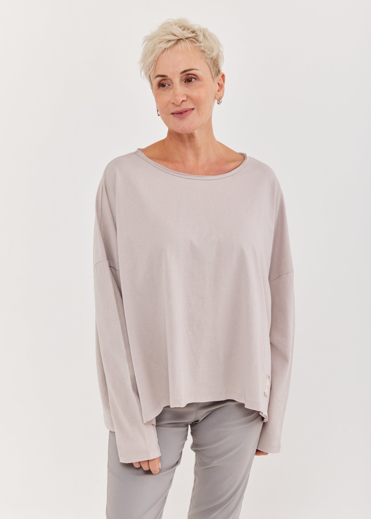 חולצה שרוול ארוך סיומת כפולה סטון