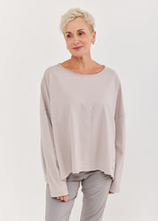 חולצה שרוול ארוך סיומת כפולה סטון