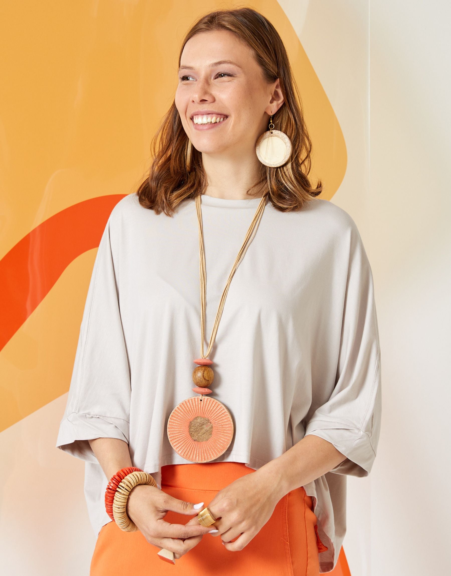 Red mango wood wash earrings