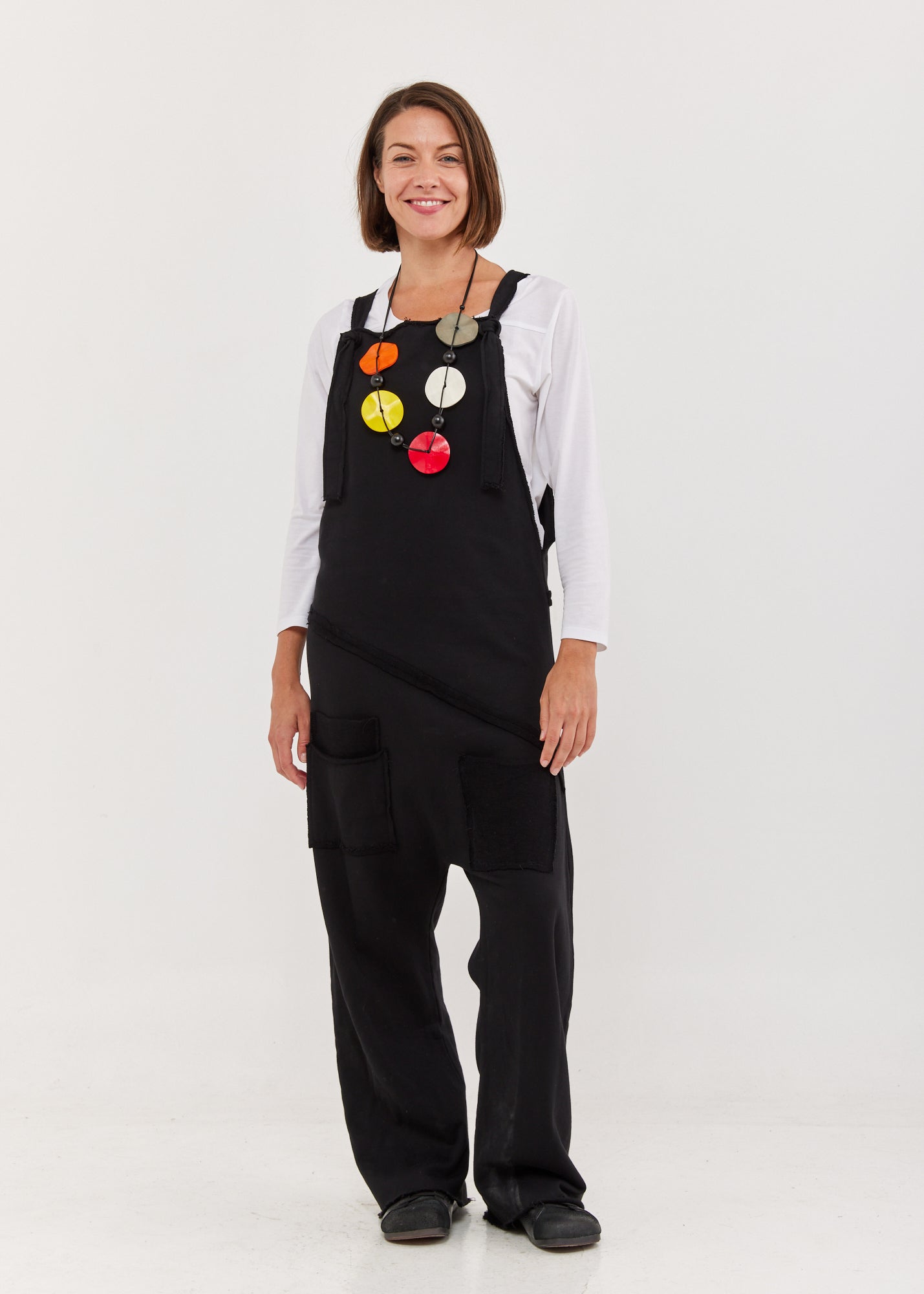 אוברול ווש שני כיסים מקדימה שחור