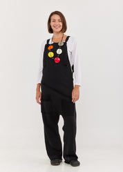 אוברול ווש שני כיסים מקדימה שחור