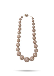 Short wood chip handmade necklace Stone